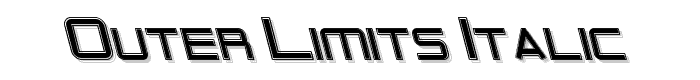 Outer Limits Italic font